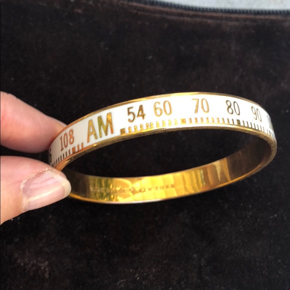 kate spade Jewelry - Kate Spade AM/FM white and Gold bracelet.